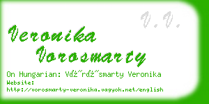 veronika vorosmarty business card